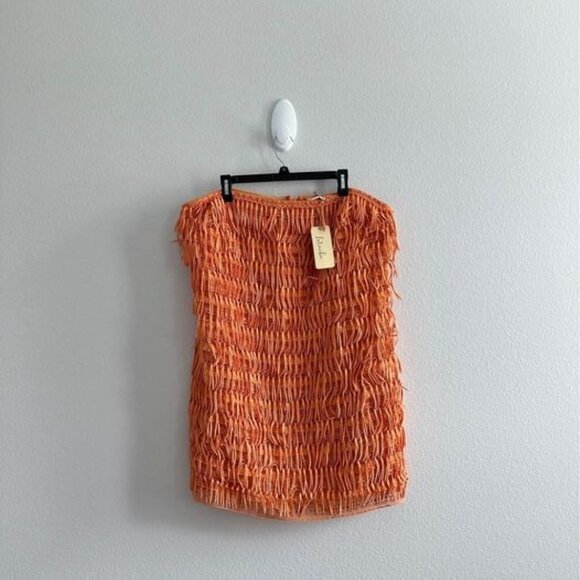 Anthropologie Let me Be Fringed Plus Size Mini Dress NWT- Sz 1X - Picture 4 of 8